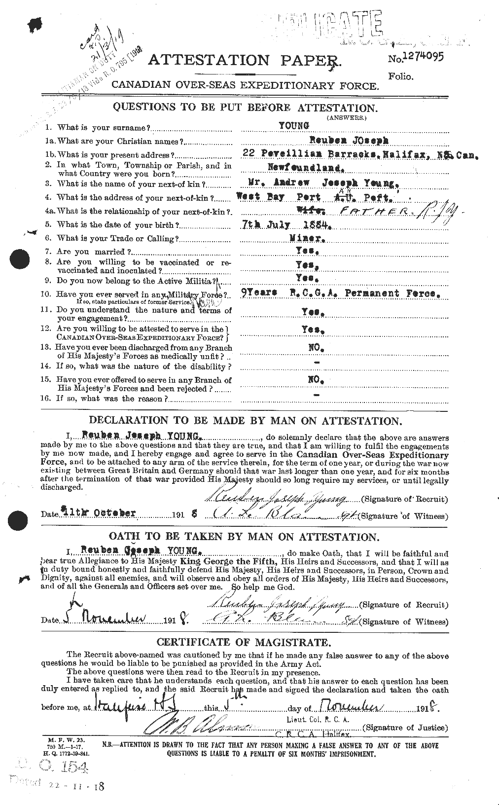 Personnel Records of the First World War - CEF 692122a
