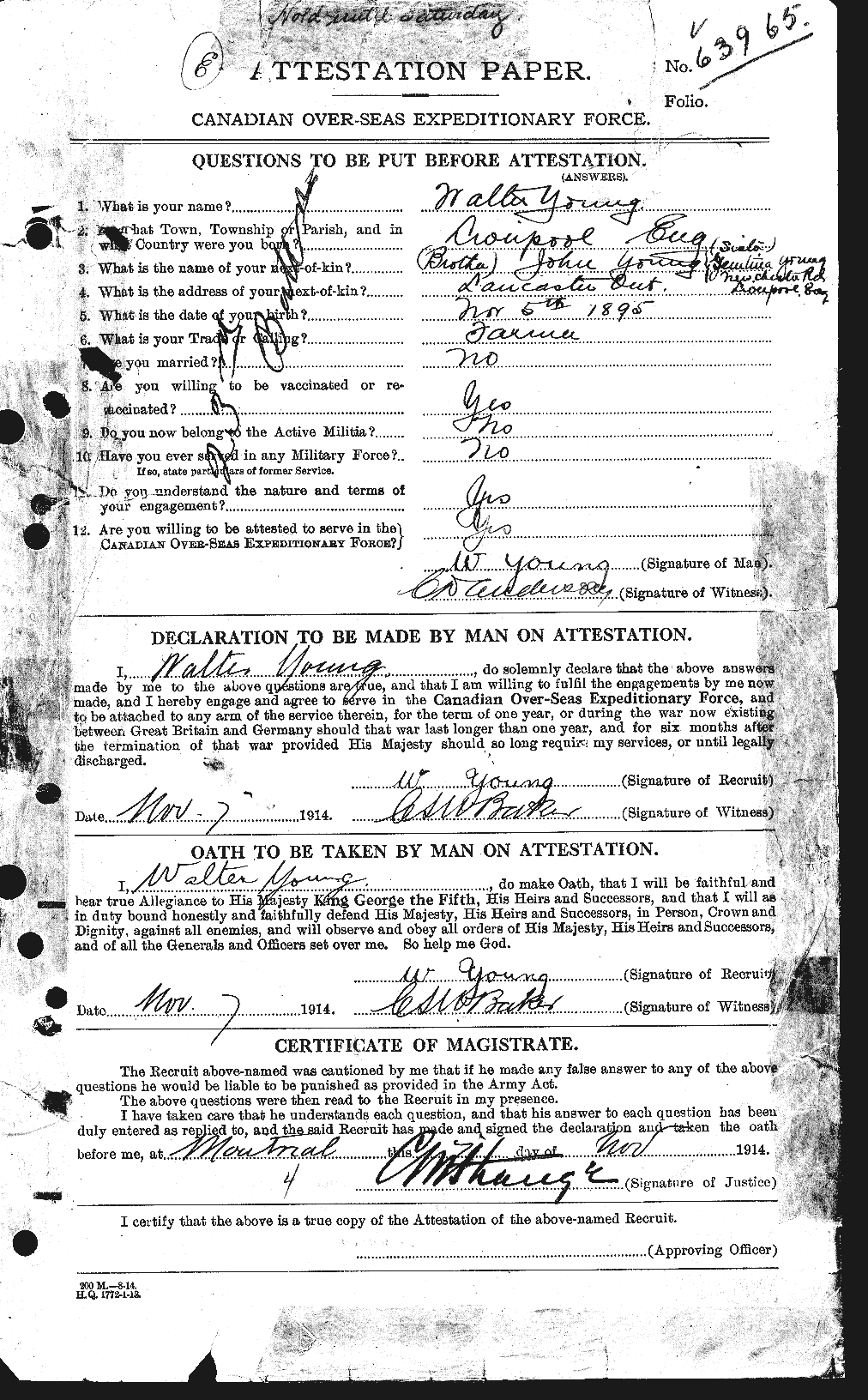 Personnel Records of the First World War - CEF 692433a