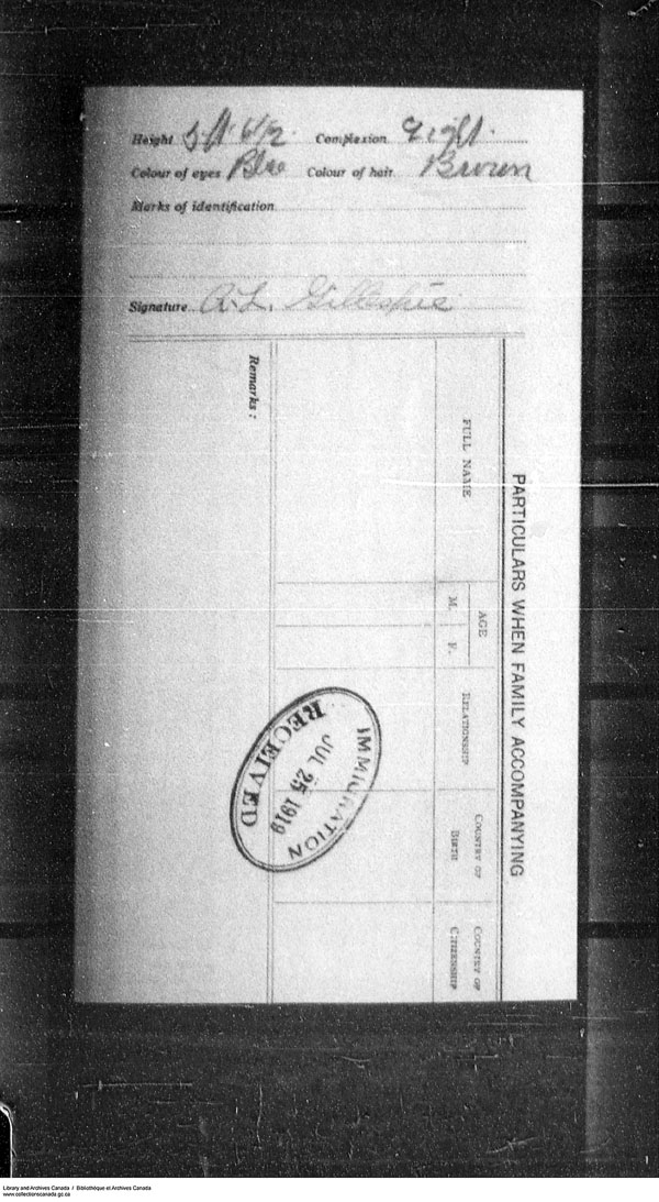 Border Entry, Form 30, 1919-1924 - Image 4637294