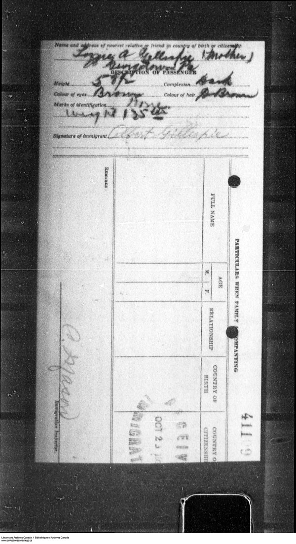 Border Entry, Form 30, 1919-1924 - Image 4637296