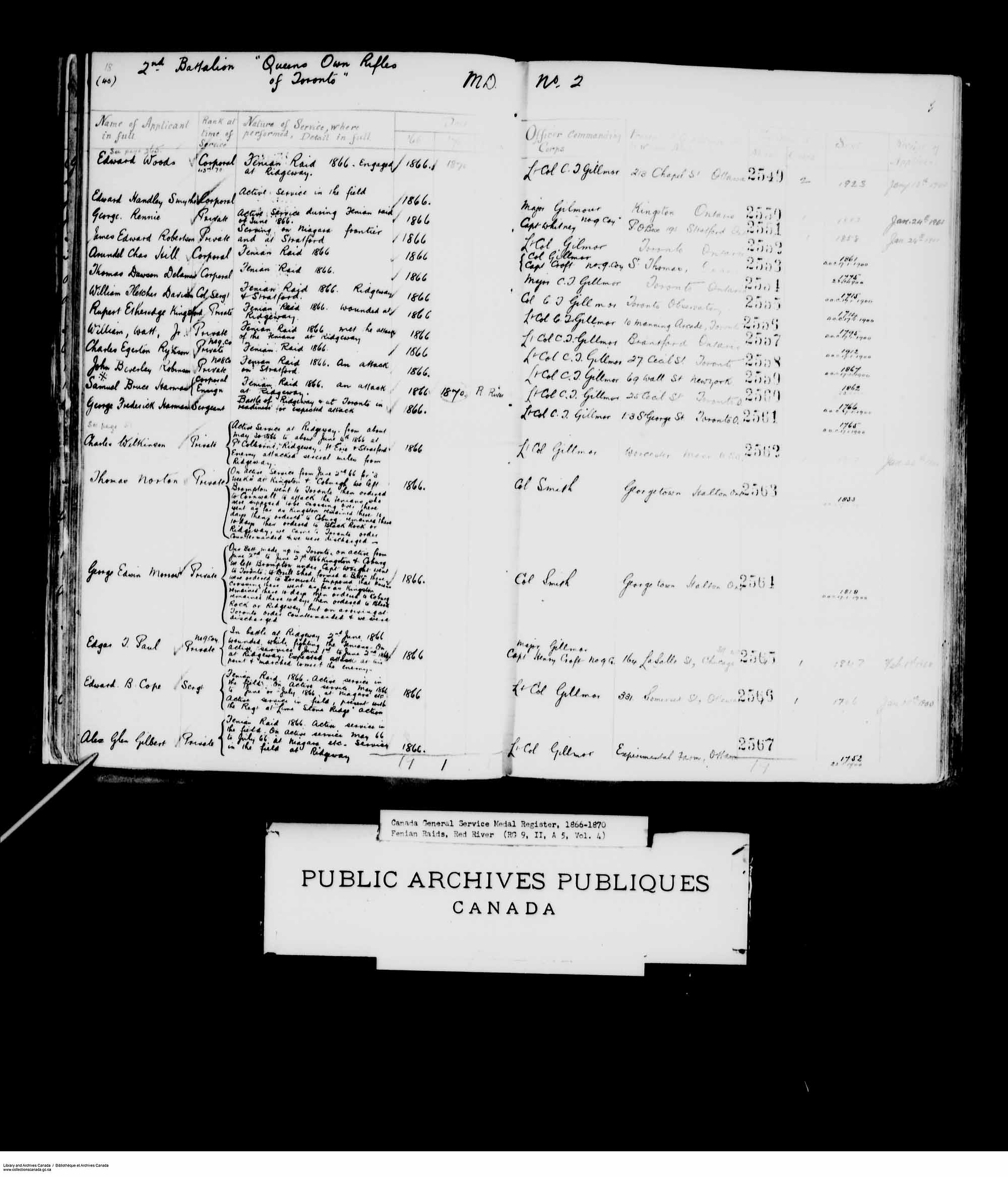Digitized page of Medals, Honours and Awards for Image No.: e008681703