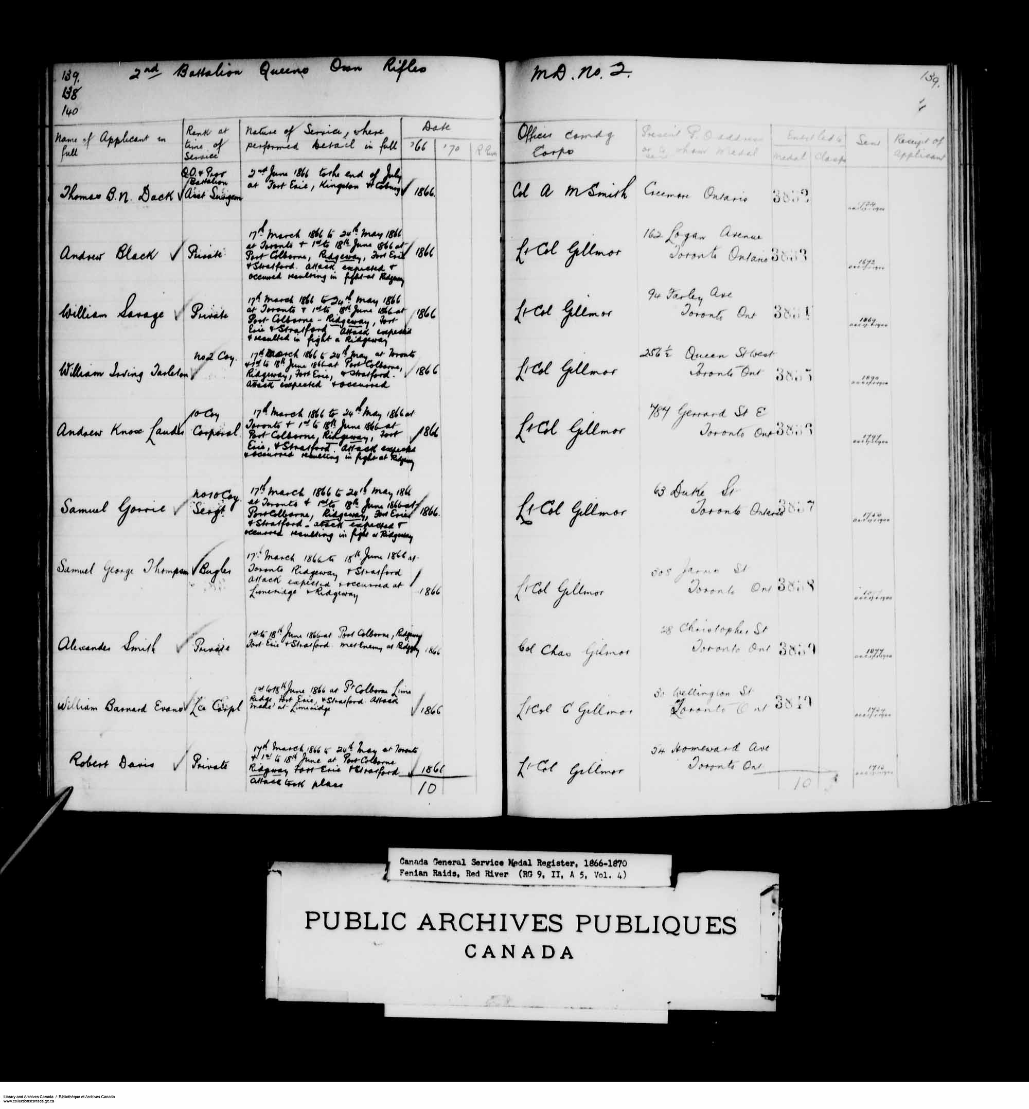 Digitized page of Medals, Honours and Awards for Image No.: e008681826
