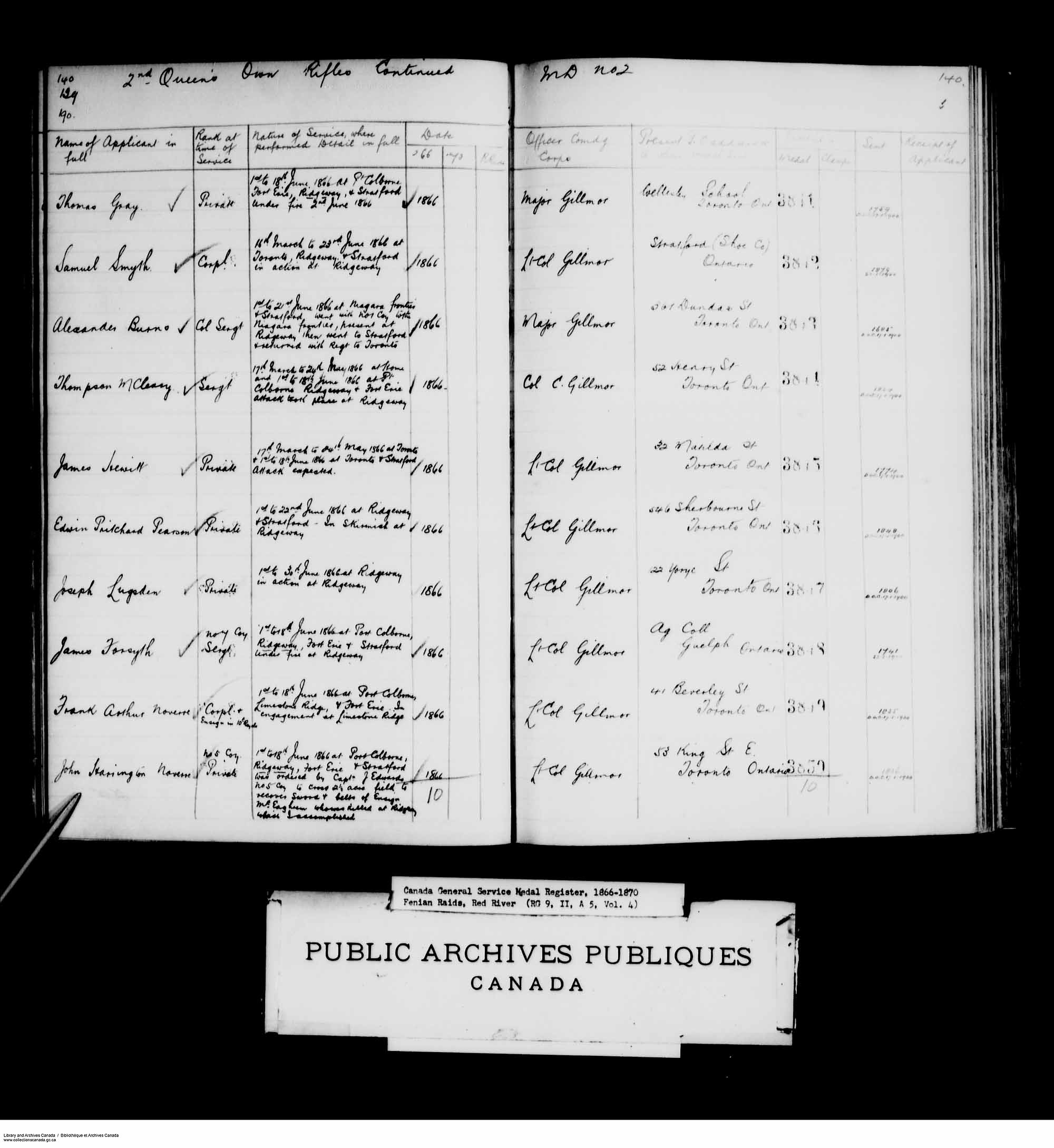 Digitized page of Medals, Honours and Awards for Image No.: e008681827