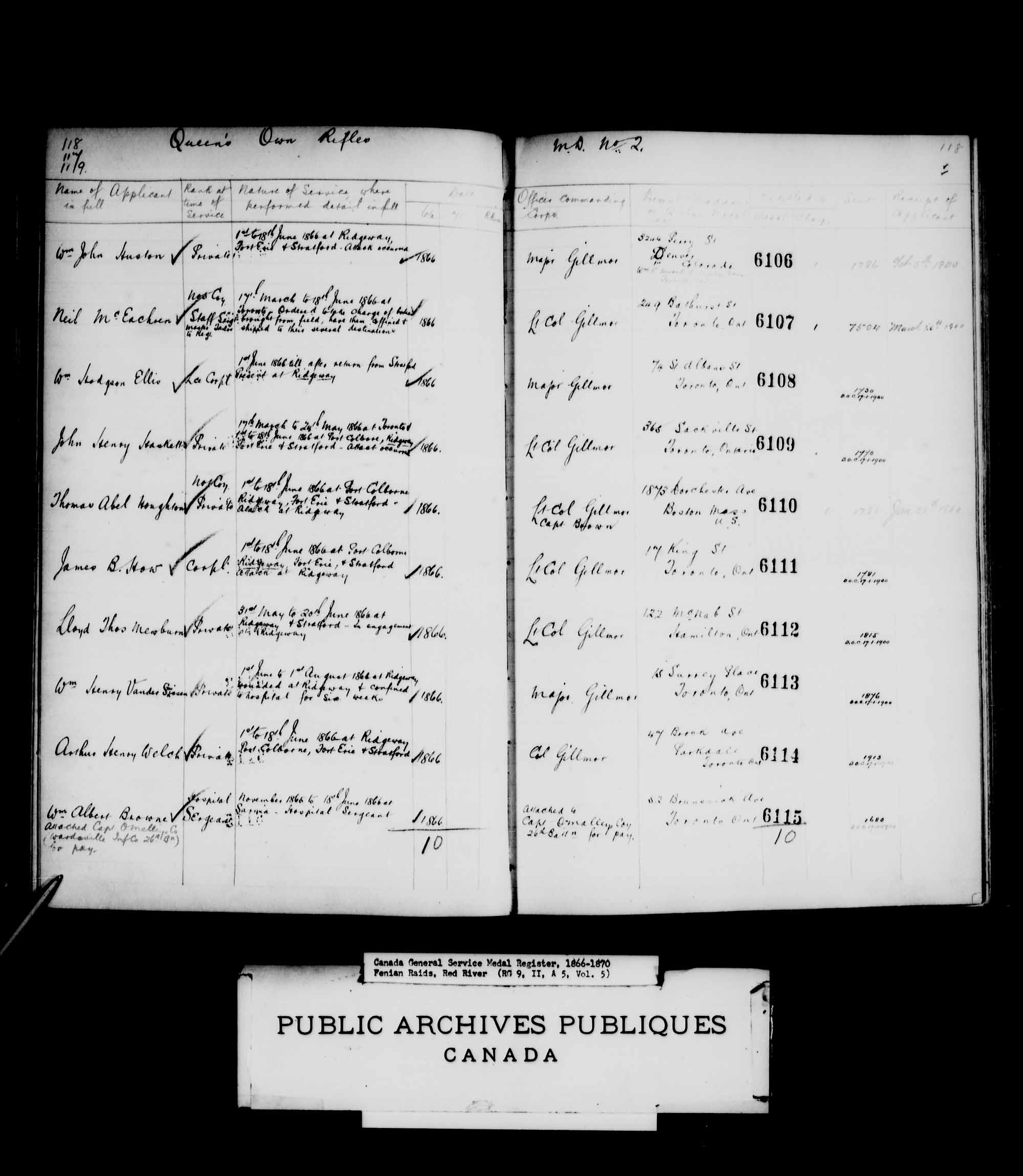 Digitized page of Medals, Honours and Awards for Image No.: e008682178