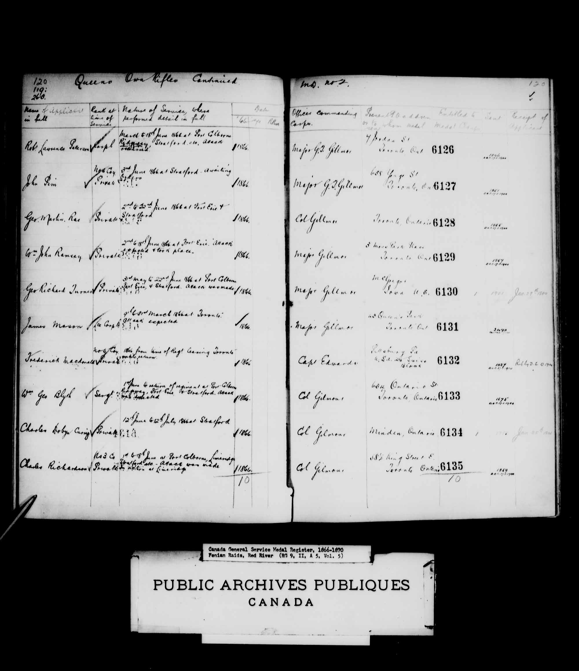 Digitized page of Medals, Honours and Awards for Image No.: e008682180