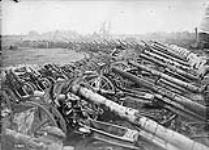 Some of the guns captured by Canadians during the Advance on Cambrai. November, 1918. Nov., 1918.
