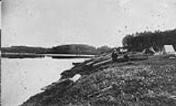 Mr. [Bernard R.] [Ross and Mr. Broughton along James River 1866