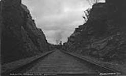 Rock Cutting on C.P.R. (Canadian Pacific Railway), Muskoka Lakes. ca. 1907