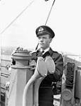 Lieutenant David B. Wilson, Royal Canadian Naval Volunteer Reserve (R.C.N.V.R.), Navigator, Motor Torpedo Boat (MTB) 748 of the 65th MTB Flotilla, Royal Navy, England, 25 May 1944. May 25, 1944