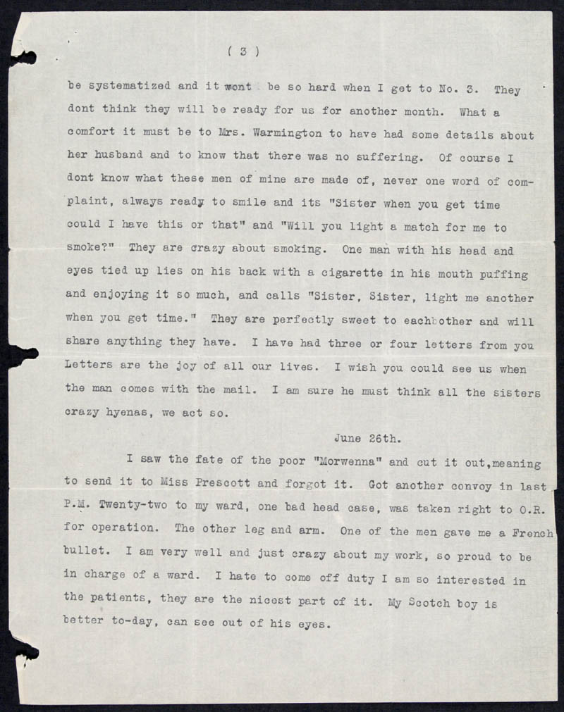 Letter - 15/06/1915 to Mother, Volume Number: , Page Number: 3