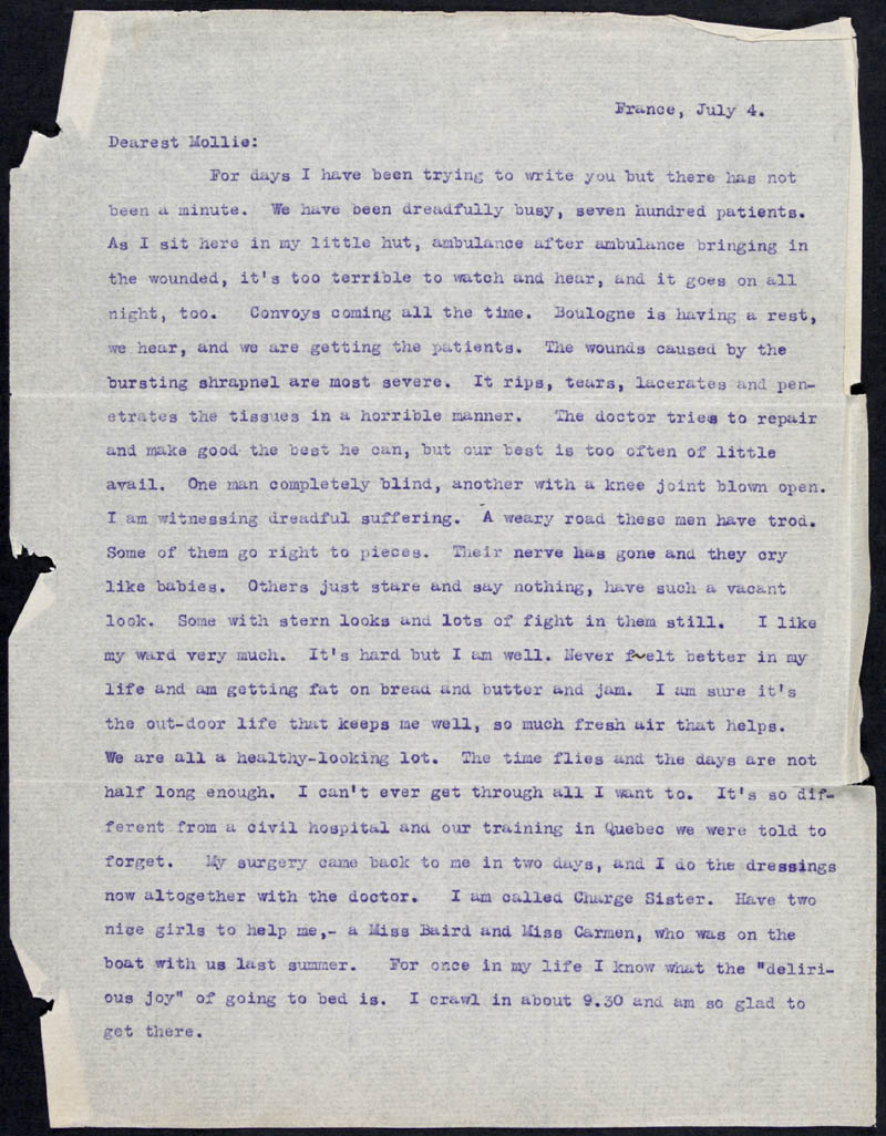 Letter - 04/07/1915 to Mollie, Volume Number: , Page Number: 1