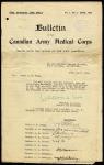 Bulletin of the Canadian Army Medical Corps - Volume 1, Number 2.