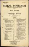 Medical Supplement to the Daily Review of the Foreign Press - Volume 1, Number 6.