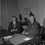 President John F. Kennedy in the office of Prime Minister Deiefenbaker. May 1961.