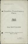 Canadian Expeditionary Force - 79th to 92nd Battalions - Nominal Roll of Officers, Non-Commissioned Officers and Men.
