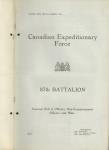 Canadian Expeditionary Force - 79th to 92nd Battalions - Nominal Roll of Officers, Non-Commissioned Officers and Men.