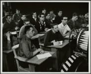 [Students in textile class]. [ca. 1960]