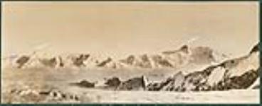 Morgan's superb photograph of the Mt. Augusta-St. Elias Range from the summit of the King Ridge, elevation about 15,500' [Graphic material

]. 1925.