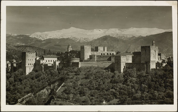 Photograph of the Alhambra, Granada, Spain, unknown date