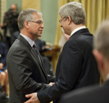 [Gary Goodyear returns as Minister of State (Science and Technology) (Federal Economic Development Agency for Southern Ontario) during a ceremony at Rideau Hall in Ottawa] 18 May 2011