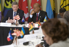 [Prime Minister Stephen Harper meets with members of CARICOM during Summit of the Americas meetings in Port of Spain, Trinidad and Tobago] 18 April 2009