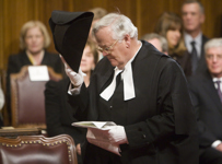 [The Speaker of the Senate, Noël Kinsella, during the Speech from the Throne] 19 November 2008