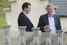[Prime Minister Stephen Harper chats with George Osborne, the Chancellor of the Exchequer of the British Parliament at the G8 Summit in Enniskillen, Northern Ireland] 18 June 2013