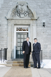 [Prime Minister Stephen Harper greets Yukon Premier Dennis Fentie in Ottawa] 25 February 2006