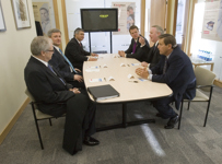 [Prime Minister Stephen Harper is briefed about Scotiabank's expansion into Chile] 17 July 2007