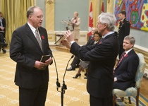 [Minister of State (Atlantic Canada Opportunities Agency) Keith Ashfield is sworn in at Rideau Hall in Ottawa] 30 October 2008