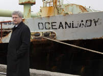 [Prime Minister Stephen Harper and Jason Kenney are given a tour of the MV Ocean Lady by Ivan Peterson, in Vancouver] 21 February 2011