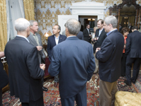 [Prime Minister Stephen Harper mingles with guests prior to the dinner at the North American Leaders' Summit held at Montebello, Quebec] 20 August 2007