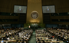 [Canadian Prime Minister Stephen Harper addresses the 61st United Nations General Assembly in New York City] 21 September 2006