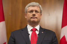 [Prime Minister Stephen Harper addresses the nation after a gunman entered Parliament Hill] 22 October 2014