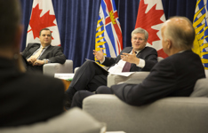 [Prime Minister Stephen Harper hosts a business roundtable while in Vancouver, British Columbia] 15 September 2013