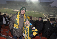 [Prime Minister Stephen Harper and his daughter attend the Grey Cup in Edmonton, Alberta] 28 November 2010