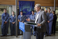 [Prime Minister Stephen Harper officially opens the Centre of Excellence for Clean Energy Technology at the Northern Lights College in Dawson Creek, British Columbia] 15 October 2011
