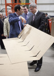 [Prime Minister Stephen Harper tours the Norampac box factory in Victoriaville, Quebec] 6 January 2011
