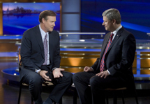 [Prime Minister Stephen Harper is interviewed by Ken Shaw in CTV's new high-definition studio in Toronto, Ontario] 1 June 2009