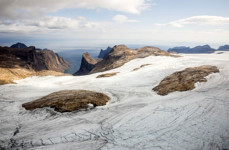 [An aerial view of a glacier between Iqaluit and York Sound, Nunavut] 26 August 2014