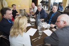 [Prime Minister Stephen Harper has lunch with Members of Parliament after arriving in Auckland, New Zealand] 12 November 2014