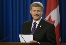 [Prime Minister Stephen Harper answers questions during a press conference following the Summit of the Americas in Port of Spain, Trinidad and Tobago] 19 April 2009