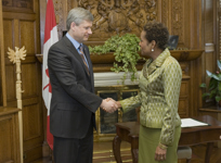 [Prime Minister Stephen Harper and Governor General Michaëlle Jean dissolve Parliament in Ottawa] 7 September 2008