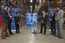 [Prime Minister Stephen Harper, joined by Josh Tucker, Communications Manager, Spin Master ltd. is shown a Meccano Meccanoid Robot by Spin Master ltd. in Brampton, Ontario] 5 February 2015