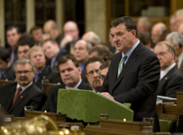 [Finance Minister Jim Flaherty delivers his fiscal update in the House of Commons] 27 November 2008