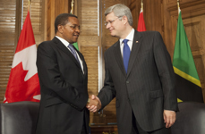 [Prime Minister Stephen Harper meets with Tanzanian President Jakaya M. Kikwete on Parliament Hill] 4 October 2012