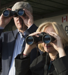 [Prime Minister Stephen Harper and Laureen Harper visit the site of the future Hula Valley Bird Sanctuary Visitor and Education Centre, Israel] 22 January 2014