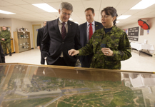 [Prime Minister Stephen Harper and Peter MacKay, Minister of National Defence, tour the military museum at 5 Wing Goose Bay following their event in Happy Valley-Goose Bay, Newfoundland] 30 November 2012
