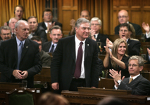 [Minister for International Trade and Minister for the Pacific Gateway and the Vancouver-Whistler Olympics, David Emerson, is counted during the first softwood lumber vote in the House of Commons] 19 September 2006