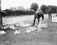 A day's milk supply. 1st Divisional Train (Cdn. Army Service Corps). July, 1916 July, 1916